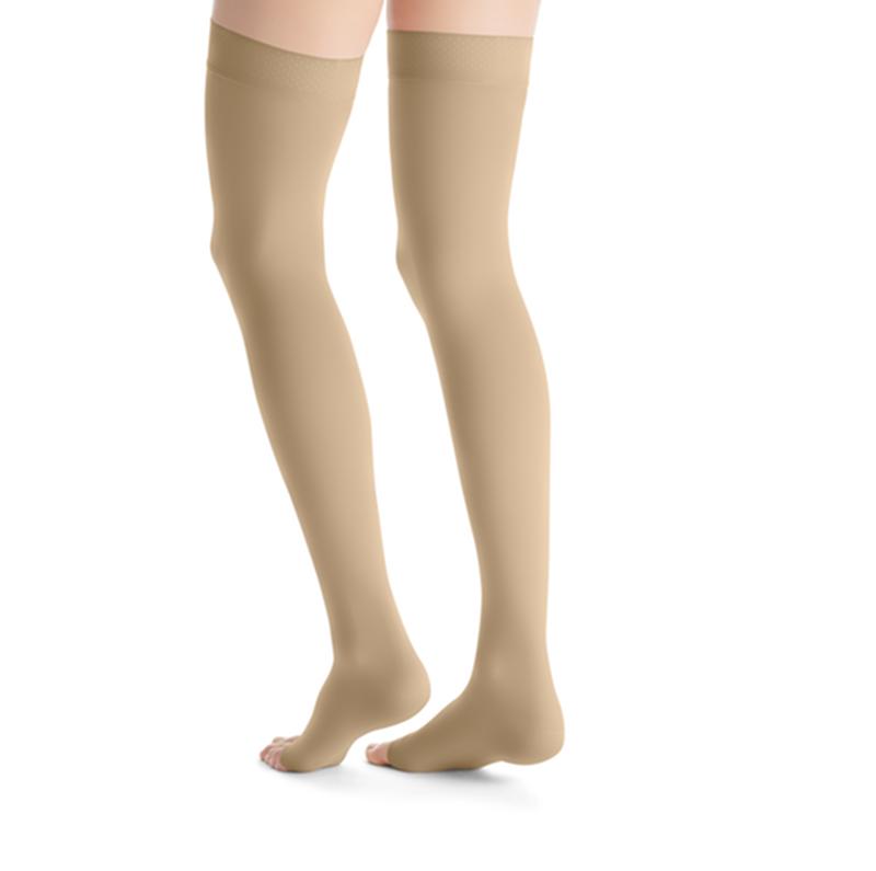 BSN 7518502 PR/1 JOBST OPAQUE WOMEN, THIGH HIGH W/SIL DOT BAND, 15-20MMHG, SM, NATURAL, OPEN TOE