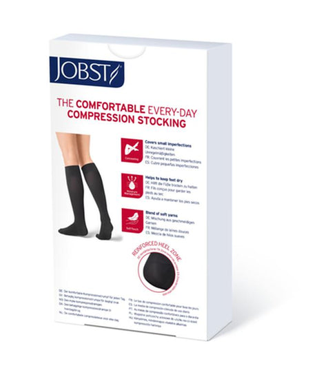 BSN 7521703 PR/1 JOBST WOMEN, KNEE HIGH, 20-30MMHG, SM, CLASSIC BLACK, CLOSED TOE