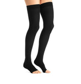 BSN 7522103 PR/1 JOBST OPAQUE WOMEN, THIGH HIGH W/SIL DOT BAND, 20-30MMHG, SM, BLACK, OPEN TOE