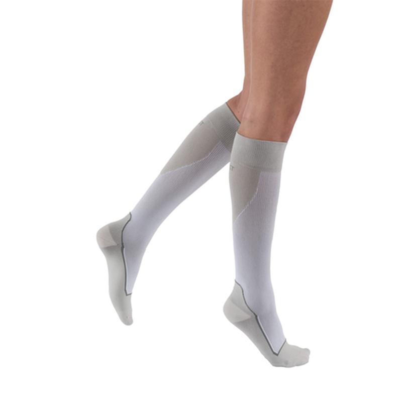 BSN 7528920 PR/1 JOBST SPORT STOCKING UNISEX, 15-20MMHG, SM, WHITE/GREY, CLOSED TOE