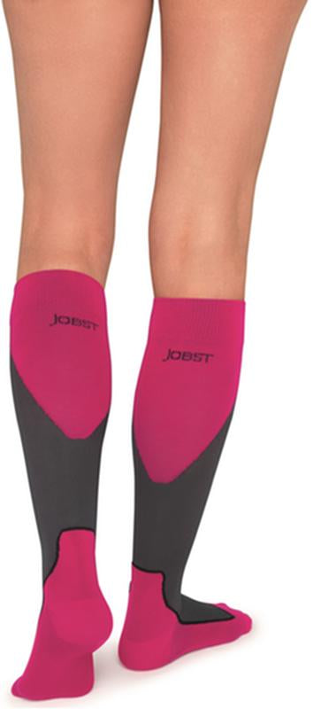 BSN 7528960 PR/1 JOBST SPORT STOCKING UNISEX, 15-20MMHG, SM, PINK/GREY , CLOSED TOE