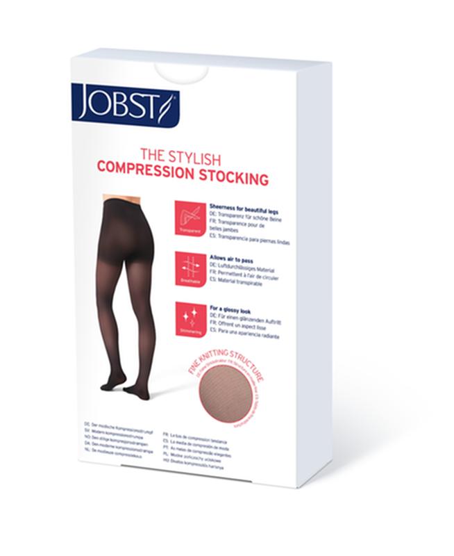 BSN 7542504 PR/1 JOBST ULTRASHEER WOMEN, THIGH HIGH W/SIL DOT BAND, 15-20MMHG, SM, CLASSIC BLACK, OPEN TOE