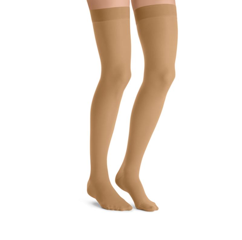 BSN 7542603 PR/1 JOBST ULTRASHEER WOMEN, THIGH HIGH W/SIL DOT BAND, 15-20MMHG, MD, SUNTAN, CLOSED TOE