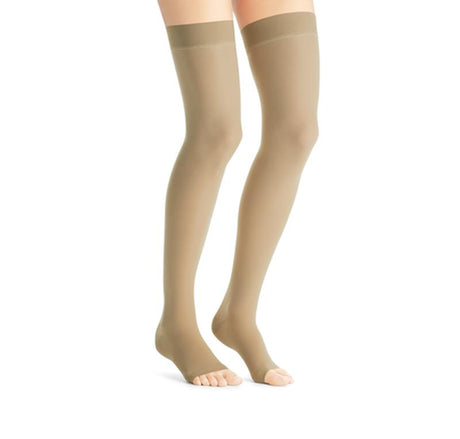 BSN 7542605 PR/1 JOBST ULTRASHEER WOMEN, THIGH HIGH W/SIL DOT BAND, 15-20MMHG, MD, NATURAL, OPEN TOE