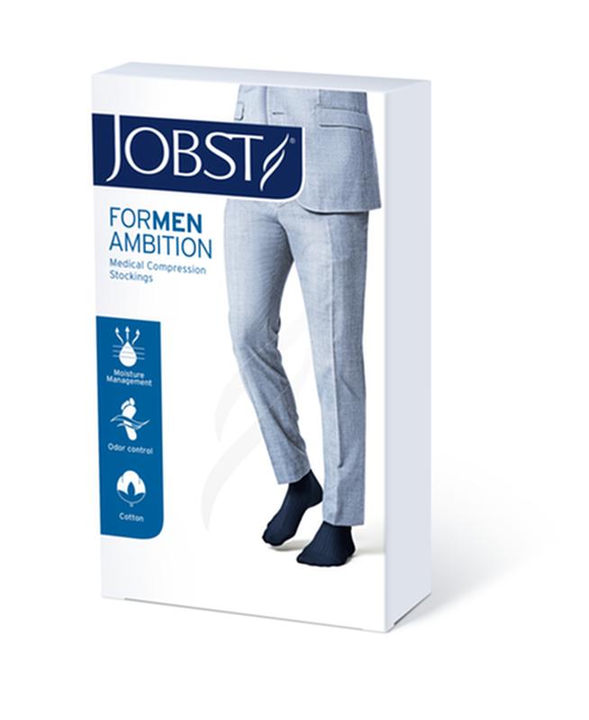 BSN 7764451 PR/1 JOBST AMBITION SOFT FIT,  MEN, KNEE HIGH, 15-20MMHG, 2 REGULAR, BLACK, CLOSED TOE