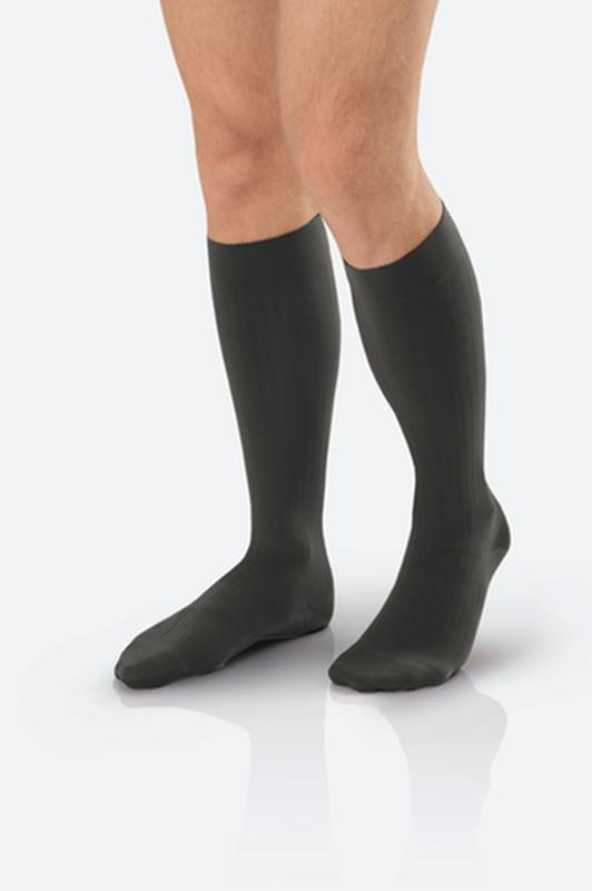 BSN 7764992 PAIR/1 JOBST FORMEN AMBITION 30-40MMHG GREY KNEE HIGH SOFTFIT STOCKINGS,CLOSED TOE 3 LONG