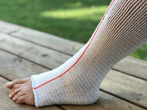 CD CAL096034 EA/1 EDEMAWEAR LITE LYMPHEDEMA STOCKINET MEDIUM, MAX LIMB CIRCUMFERENCE 90CM (24") LENGTH 86CM (34") FOR TENDER SKIN, ORANGE STRIPE, LONGITUDINAL COMPRESSION, LATEX-FREE