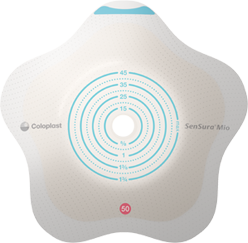 COL 18513 BX/5 SENSURA MIO 2 PIECE CONCAVE CLICK SKIN BARRIER PRE-CUT 50MM(35-45MM)