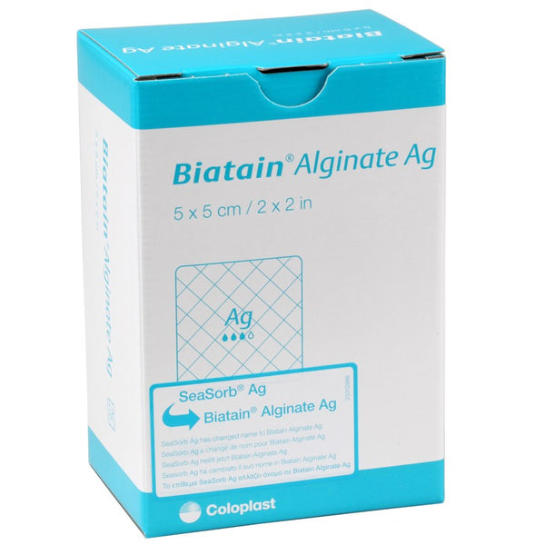 COL 3765 BX/10 BIATAIN ALGINATE AG, SIZE 6IN X 6IN (15CM X 15CM)