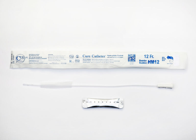 CURE HM12 BX/30 CURE INTERMITTENT MALE CATH ,16" ,STRAIGHT TIP,HYDROPHILIC 12FR