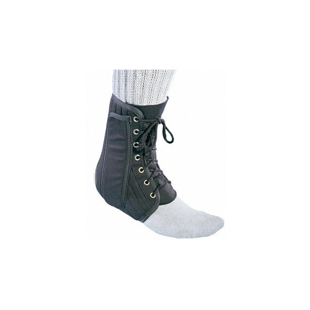 DJO 79-81318 EA/1  LACE-UP ANKLE BRACE W/ PLASTIC MEDIAL/LATERAL STAYS, X-LARGE