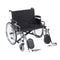DMSTD26ECDDAELR EA/1 Sentra EC Heavy Duty Extra Wide Wheelchair, Detachable Desk Arms, Elevating Leg Rests, 26" Seat