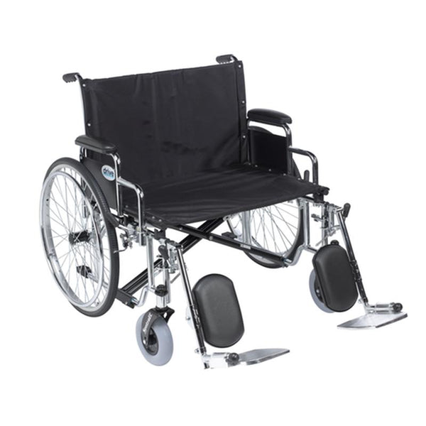 DMSTD30ECDDAELR EA/1 Sentra EC Heavy Duty Extra Wide Wheelchair, Detachable Desk Arms, Elevating Leg Rests, 30" Seat