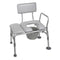 DM 12005KDC-1 EA/1 Padded Seat Transfer Bench with Commode Opening