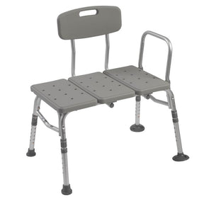 DM 12011KD-1 EA/1 Plastic Tub Transfer Bench with Adjustable Backrest