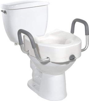 DM 12013 EA/1 PREMIUM PLASTIC , RAISED ELONGATED TOILET SEAT WITH LOCK AND ARMS