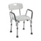 DM 12445KD-1 EA/1 Knock Down Bath Bench with Back and Padded Arms