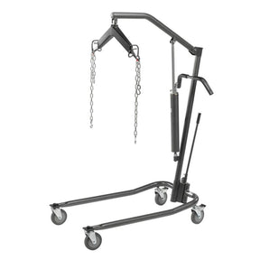 DM 13023SV EA/1 Hydraulic Patient Lift with Six Point Cradle, 5" Casters, Silver Vein