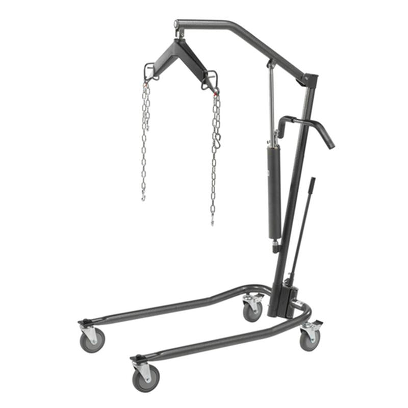 DM 13023SV EA/1 Hydraulic Patient Lift with Six Point Cradle, 5" Casters, Silver Vein