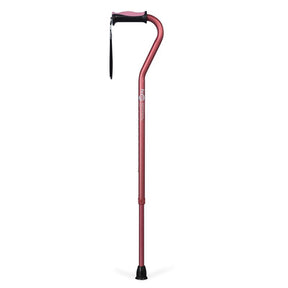 DM 731-446 EA/1 Adjustable Offset Handle Cane with Reflective Strap, Rose