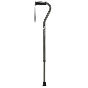 DM 731-458 EA/1 Adjustable Offset Handle Cane with Reflective Strap, Carbon Swirls
