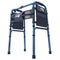 DM 770-260 EA/1 Adjustable Folding Walker With 5" Wheels and Plastic Glides, Sapphire Blue