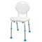 DM 770-537 EA/1 Adjustable Bath and Shower Chair with Non-Slip Comfort Seat and Backrest, White