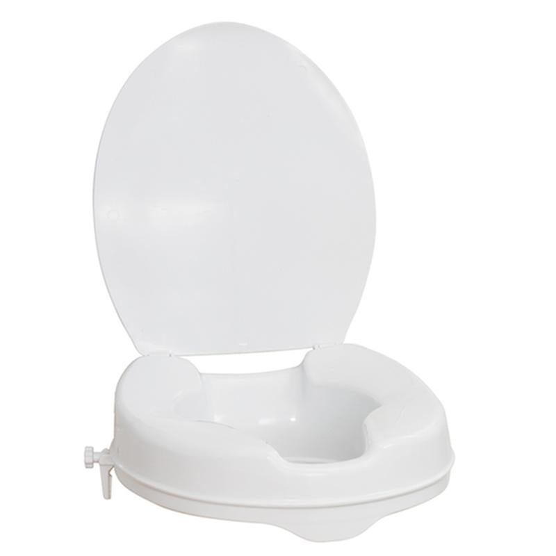 DM 770-625 EA/1 Raised Toilet Seat with Lid, White, 2"