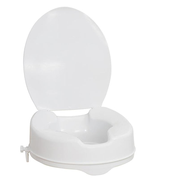 DM 770-626 EA/1 Raised Toilet Seat with Lid, White, 4"