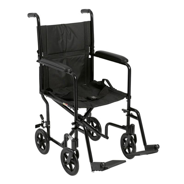 DM ATC17-BK EA/1 Lightweight Transport Wheelchair, 17" Seat, Black