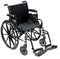 DM K316DDA-SF EA/1 Cruiser III Light Weight Wheelchair with Flip Back Removable Arms, Desk Arms, Swing away Footrests, 16" Seat