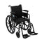 DM K318ADDA-SF EA/1 Cruiser III Light Weight Wheelchair with Flip Back Removable Arms, Adjustable Height Desk Arms, Swing away Footrests, 18"