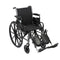 DM K318DDA-ELR EA/1 Cruiser III Light Weight Wheelchair with Flip Back Removable Arms, Desk Arms, Elevating Leg Rests, 18" Seat