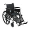 DM K318DFA-ELR EA/1 Cruiser III Light Weight Wheelchair with Flip Back Removable Arms, Full Arms, Elevating Leg Rests, 18" Seat