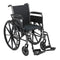 DM K318DFA-SF EA/1 Cruiser III Light Weight Wheelchair with Flip Back Removable Arms, Full Arms, Swing away Footrests, 18" Seat