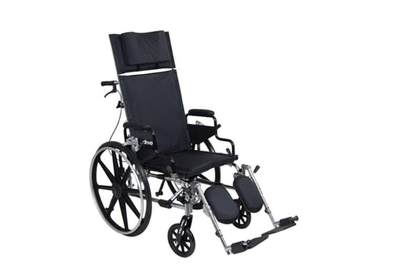DM PLA418RBDDA EA/1 Viper Plus GT Full Reclining Wheelchair, Detachable Desk Arms, 18" Seat