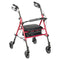 DM RTL10261RD EA/1 Adjustable Height Rollator Rolling Walker with 6" Wheels, Red