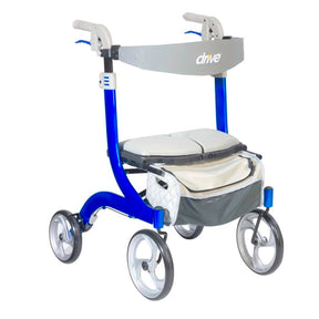 DM RTL10266BLHS EA/1 Nitro DLX Euro Style Rollator Rolling Walker, Sleek Blue