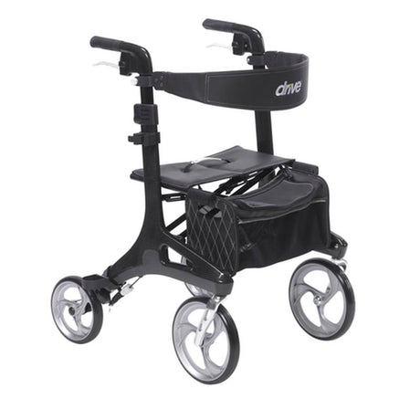 DM RTL10266CF EA/1 Nitro Elite CF Carbon Fiber Rollator Rolling Walker, Black