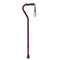 DM RTL10372RC EA/1 Adjustable Height Offset Handle Cane with Gel Hand Grip, Red Crackle