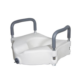 DM RTL12027RA EA/1 Elevated Raised Toilet Seat with Removable Padded Arms, Standard Seat