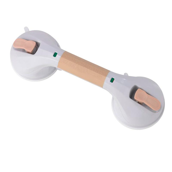DM RTL13083 EA/1 Suction Cup Grab Bar, 12", White and Beige