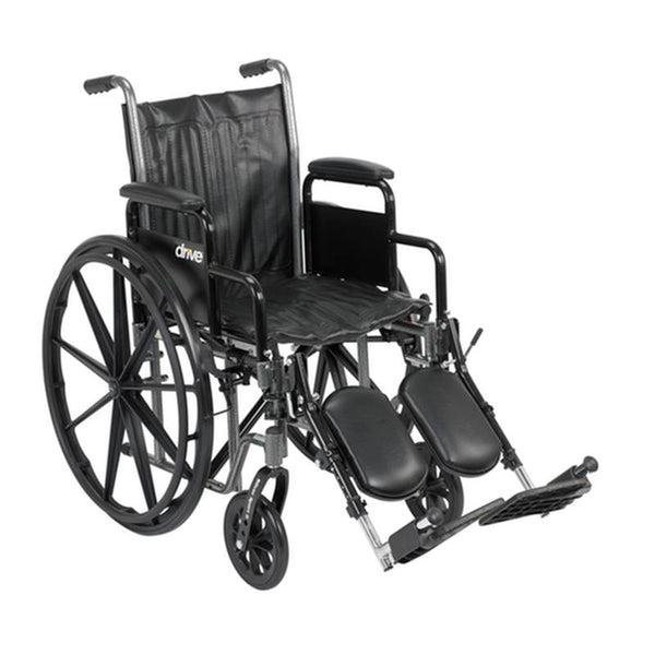 DM SSP216DDAELR EA/1 Silver Sport 2 Wheelchair, Detachable Desk Arms, Elevating Leg Rests, 16" Seat