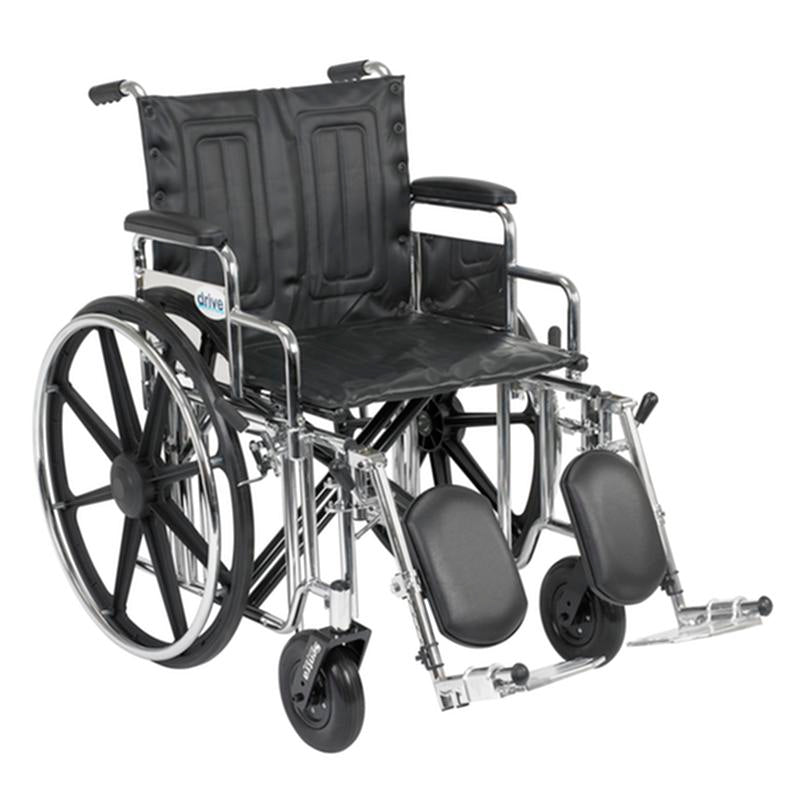 DM STD20DDA-ELR EA/1 Sentra Extra Heavy Duty Wheelchair, Detachable Desk Arms, Elevating Leg Rests, 20" Seat
