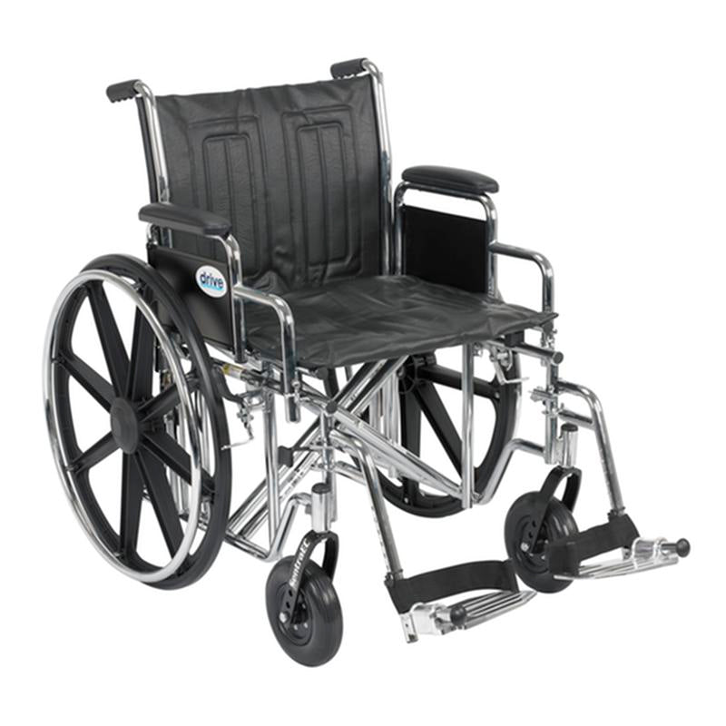 DM STD20ECDDSF EA/1 Sentra EC Heavy Duty Wheelchair, Detachable Desk Arms, Swing away Footrests, 20" Seat