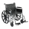 DM STD22ECDFASF EA/1 Sentra EC Heavy Duty Wheelchair, Detachable Full Arms, Swing away Footrests, 22" Seat