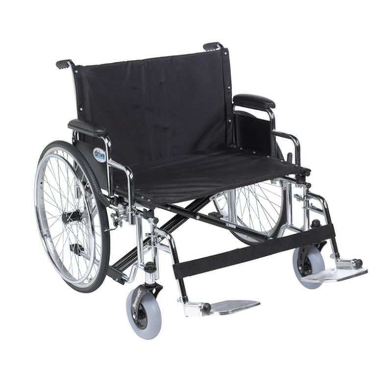 DM STD26ECDDASF EA/1 Sentra EC Heavy Duty Extra Wide Wheelchair, Detachable Desk Arms, Swing away Footrests, 26" Seat