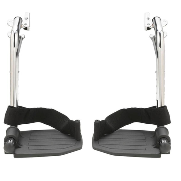 DM STDSF-TF PR/1 Chrome Swing Away Footrests with Aluminum Footplates