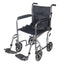DM TR37E-SV EA/1 Lightweight Steel Transport Wheelchair, Fixed Full Arms, 17" Seat