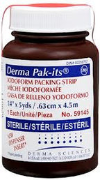DUP 59145 EA/1 PAK-ITS IODOFORM PACKING GAUZE, SIZE 1/4IN X 5Y
